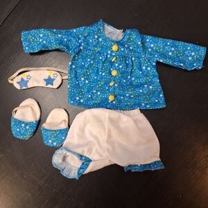 Blue Star Print 18 Inch Doll Pajama Outfit